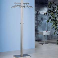 Kleiderständer Edelstahl Standgarderobe Garderobe D-Tec, Mister T