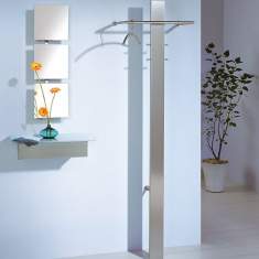 Wandgarderobe Edelstahl Garderobe, D-Tec, Mister T