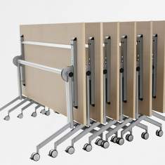 Design Klapptisch für Büro Schulungsraum, Klapptisch  fahrbar, Schulungstisch Kinnarps, Foldex