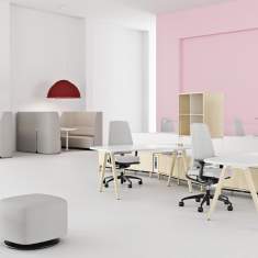 Schreibtisch modern weiße Schreibtische schwedisches Design Büromöbel, Kinnarps, Oberon