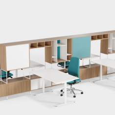 Büromöbel Schränke modular Büroschränke weiß , Kinnarps, Space