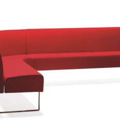 Loungesofa rot Loungesessel Büro Loungemöbel Materia, Monolite