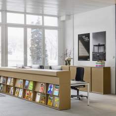 Niedriges Regal Holz Raumteiler Regal , Lista Office LO, Büroregal LO One