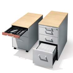 Rollcontainer Büro kleiner Büroschrank Rollen Bürocontainer abschließbar Mauser, mauser kontoro Containersystem