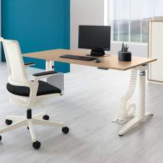 Schreibtisch höhenverstellbar voll elektrifizierbar Büro Schreibtische Büromöbel, Palmberg, Schreibtisch CALDO