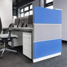 Empfangstheke Büro Tresen blau grau, Nowy Styl, Check-In