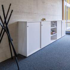 Sideboard weiß Schiebetürenschrank werner works, basic S Schranksystem