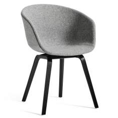 Besucherstuhl Holz Besucherstühle grau Konferenzstuhl Büro Armlehnstuhl HAY About A Chair AAC23