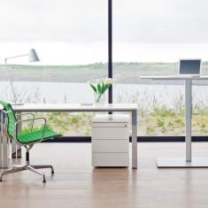 höhenverstellbarer Schreibtisch modern Büromöbel Schreibtische weiß, REISS NOVO
höhenverstellbar