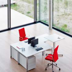 Eckschreibtisch höhenverstellbarer Schreibtisch modern Büromöbel Schreibtische weiß, REISS NOVO
höhenverstellbar
Doppelarbeitsplatz