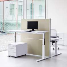 Elektrisch höhenverstellbarer Schreibtisch Büro Schreibtische Büromöbel, REISS ECO N2 Bildschirm-Arbeitsplätze
höhenverstellbar