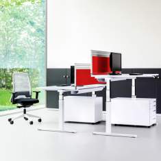 Elektrisch höhenverstellbarer Schreibtisch Büro Schreibtische Büromöbel, REISS ECO N2 Bildschirm-Arbeitsplätze
höhenverstellbar
Doppelarbeitsplatz