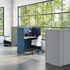 Schreibtisch mit Trennwand Schreibtische Holz Arbeitstisch Coalesse Lagunitas Focus Nook