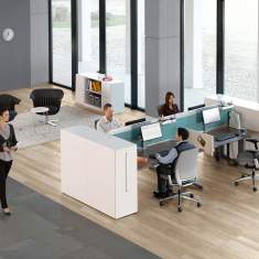 Elektrisch höhenverstellbarer Schreibtisch kleine Schreibtische ergonomisch Steelcase, Ology
Doppelarbeitsplatz
höhenverstellbar