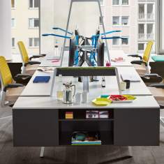 Schreibtisch höhenverstellbar Lounge Büromöbel Teamarbeit Schreibtisch Ergänzung, Steelcase, Bivi