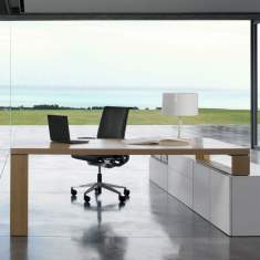Designer Schreibtisch Direktioneinrichtungen Chefbüro Sideboard Büro, Steelcase, P60
