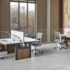 Elektrisch höhenverstellbarer Schreibtisch Gesundheit Büro Büromöbel weiße Schreibtische ergonomisch Steelcase, Ology Bench
Doppelarbeitsplatz
höhenverstellbar