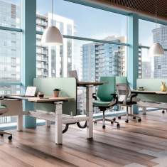 Elektrisch höhenverstellbarer Schreibtisch Gesundheit Büro Büromöbel weiße Schreibtische ergonomisch Steelcase, Ology Bench
Doppelarbeitsplatz
höhenverstellbar