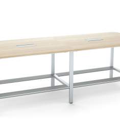Team-Tisch Holz Arbeitstisch Stehtisch Büro Konferenztisch Büromöbel Konferenztische Steelcase FrameFour WorkBench