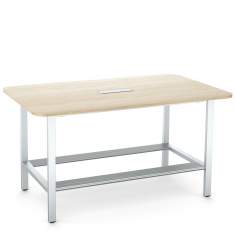 Team-Tisch Holz Arbeitstisch Stehtisch Büro Konferenztisch Büromöbel Konferenztische Steelcase FrameFour WorkBench
