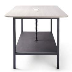 Team-Tisch Holz Arbeitstisch Stehtisch Büro Konferenztisch Büromöbel Konferenztische Steelcase FrameFour WorkBench