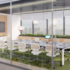 Konferenztische Büro Steelcase, FrameFour Konferenztisch
rechteckige Tischplatte