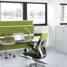 Tisch-Organisations/Trennwandsysteme, Steelcase, Akustik Tischelement Partito Screen und Rail