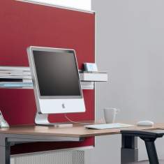 Tisch-Organisations/Trennwandsysteme, Steelcase, Akustik Tischelement Partito Screen und Rail