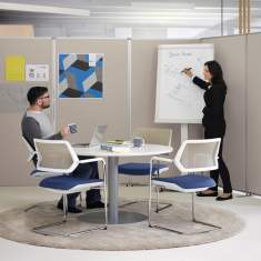 Mobile Stellwände Akustik Akustikelemente Stoff, Steelcase, Akustik Trennwand Partito Wall