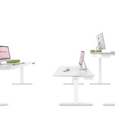 Schreibtisch höhenverstellbar Büromöbel Schreibtische ergonomisch Lista Office LO, Sitz-Stehtisch LO-Extend