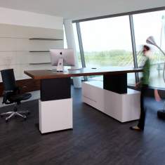 Schreibtisch höhenverstellbar Büromöbel Schreibtische ergonomisch, Neudoerfler, Managementtisch Mark pro plus