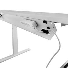 Schreibtisch höhenverstellbar Mechanismus Büromöbel Schreibtische weiß  Sara, Conte - T-Fuss - Höhe fix
