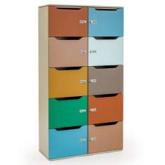 Schliessfachschränke Lockers farbig Büromöbel Be_Hold Schliessfachschrank