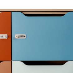 Schliessfachschränke Lockers farbig Büromöbel Be_Hold Schliessfachschrank