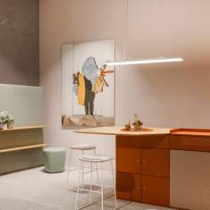 Sideboard mit Tisch Büromöbel Haworth Be_Hold Storage Island