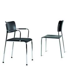 Besucherstühle schwarz Konferenzstühle Cafeteria Stühle, Dietiker, Atrio