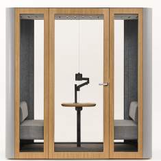 Abgeschirmte Konferenzplätze Akustik-Kabine, Schallschutzkabine, Büro, Akustik-Raumsystem, MUTE Design Akustik Konferenzraum Space L