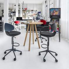Bürostuhl hoch Bürodrehstuhl, Girsberger, Simplex 3D Counterstuhl