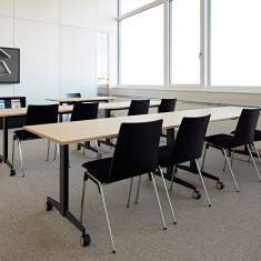 Design Klapptisch fahrbar, Schulungstisch, Klapptische mit Rollen, Echo,