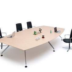 Konferenztisch Holz Konferenztische gross Büro Orangebox lano 
Tonnenform