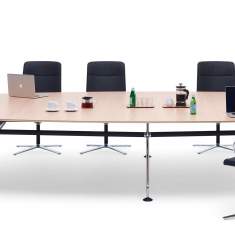 Konferenztisch Holz Konferenztische gross Büro Orangebox lano 
Bootsform