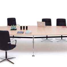 Konferenztisch Holz Konferenztische gross Büro Orangebox lano 
ovale Tischplatte
