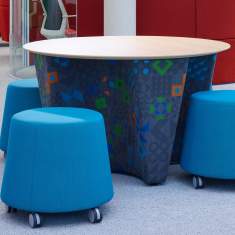 Hocker mit Rollen Polsterhocker Orangebox sully