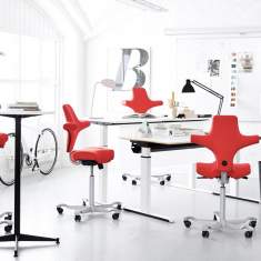 Hag Bürostuhl Design Bürodrehstuhl ohne Armlehnen, Flokk, HÅG Capisco