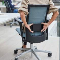 Hag Bürostuhl mit Armlehnen Bürostühle Netzgewebe Bürodrehstuhl blau Flokk, HÅG Futu Mesh