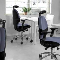 Drehstühle Büro ergonomisch Bürostühle mit Armlehnenmit Kopfstütze, Flokk, RH Extend