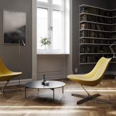 Loungemöbel Set Lounge Sessel Büro Clubsessel Stoff gelb, profim, Chic Lounge