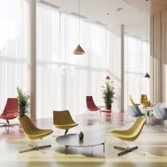 Loungemöbel Set Lounge Sessel Büro Clubsessel Stoff bunt, profim, Chic Lounge