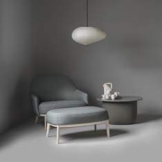 Polsterhocker Holz grau Offecct Shift Wood Ottoman