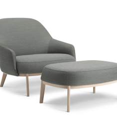 Loungesessel Holz grau Sessel Lounge Offecct Shift Wood